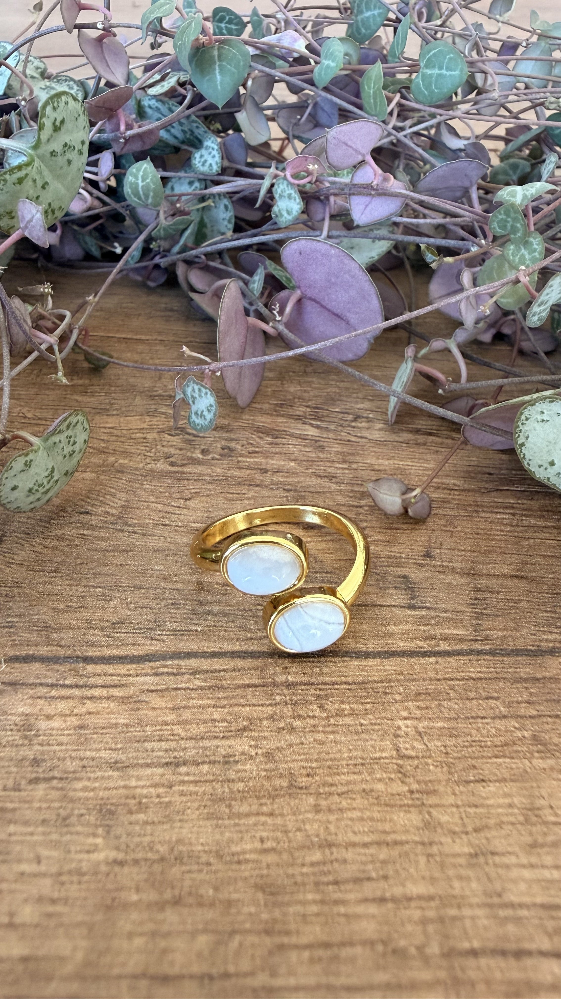 Anello Calcedonio Azzurro