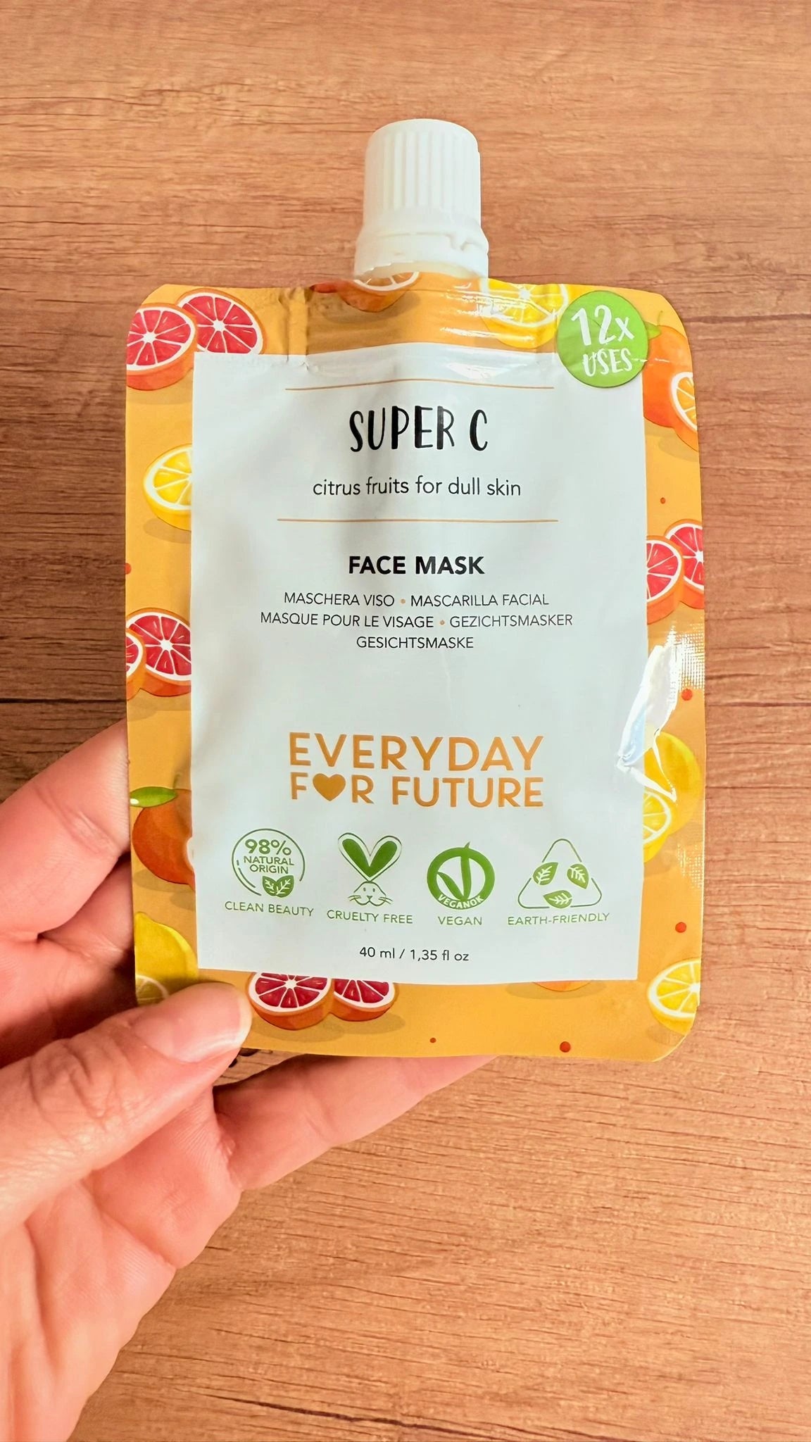 Maschera viso Vitamina C